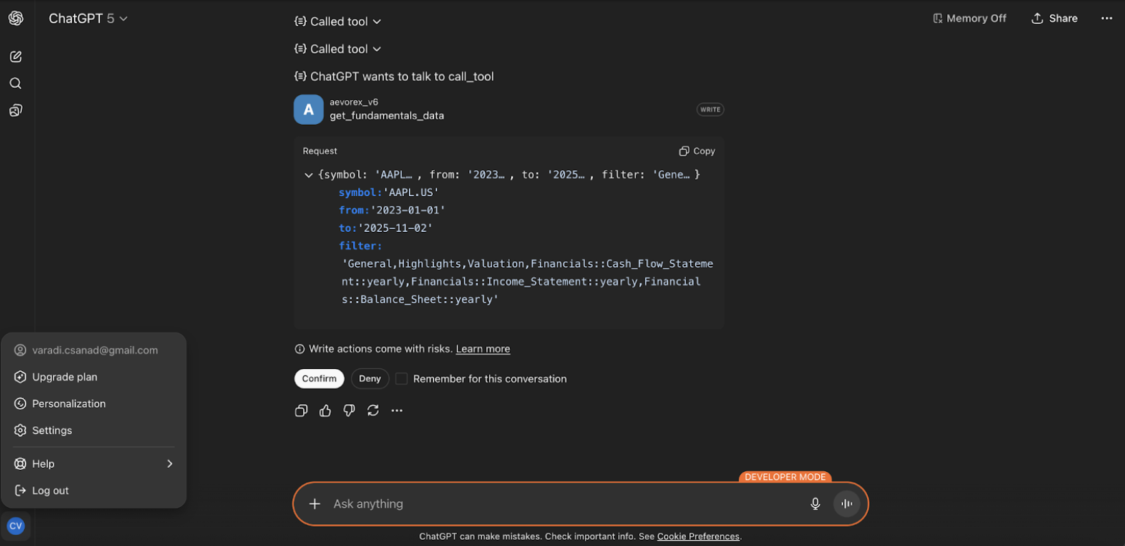 ChatGPT Main Interface with Aevorex
