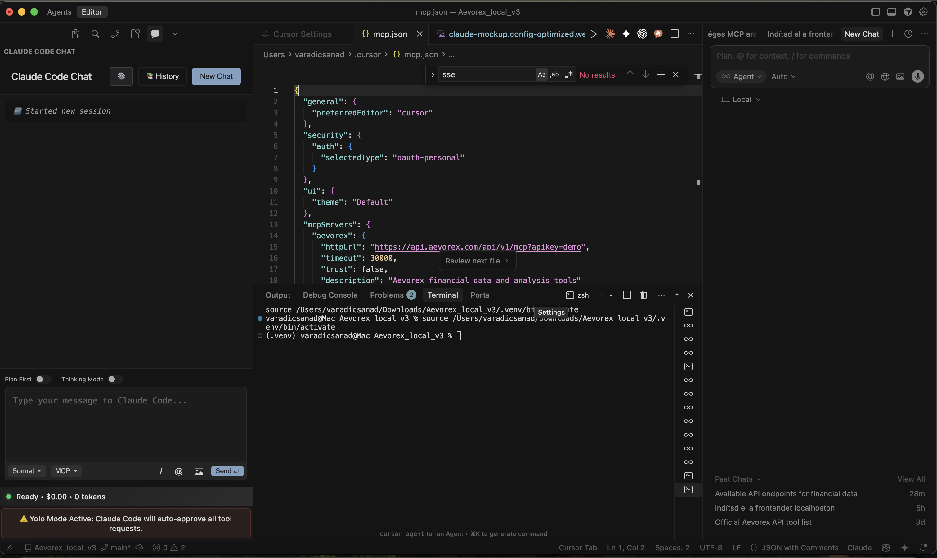Adding new MCP server configuration